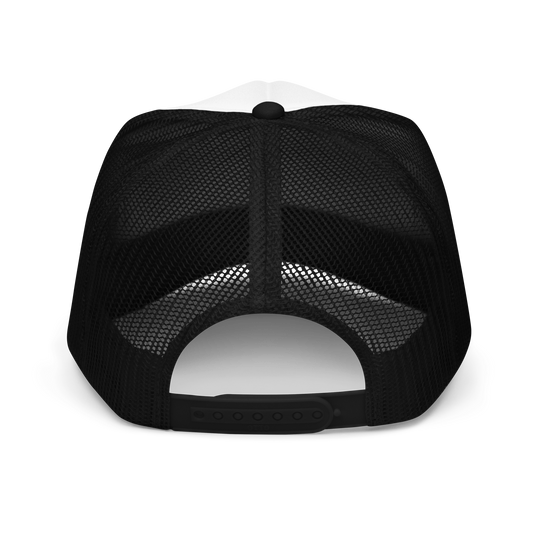 Black mesh cap on a white background