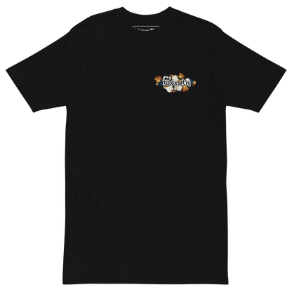 Wolves Cry Bousquet tee black front graphic heavyweight cotton t-shirt