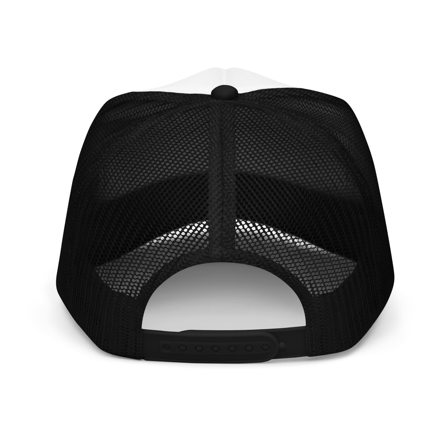 Black mesh cap on a white background