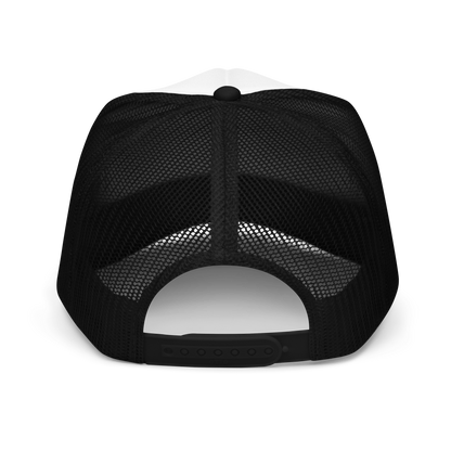 Black mesh cap on a white background