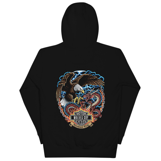 Wolves cry black hoodie Product mockup